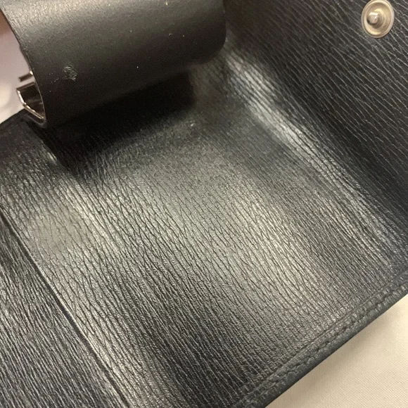 Gucci black grained leather 6 key ring holder made in Italy - Picture 9 of 11